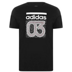 Damen T-Shirt adidas – Schwarz mit „03“ Graphic-Print