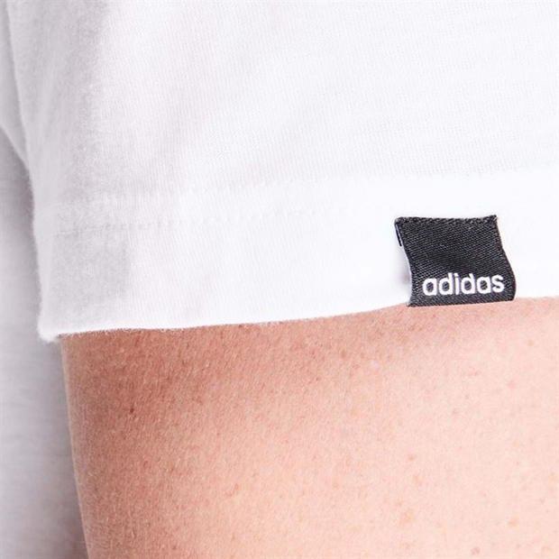 Herren T-Shirt adidas – Weiß mit blauem Print