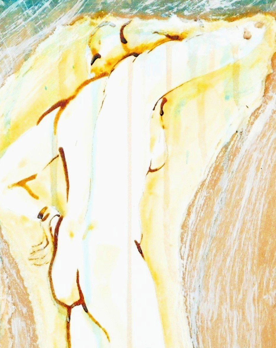 Original Zeichnung – Monick Brès „Les trois Grâces“ – 38×50 cm Zweitbild