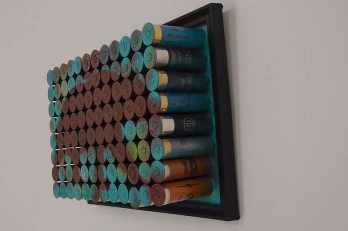 Original Mixed-Media Werk – Dine Chanima „Bullets for Art“ – 29×21×8 cm Zweitbild