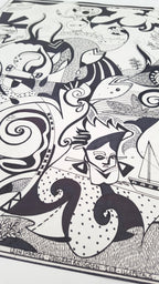 Original Illustration – Leon Sparkes & Deborah Brogden „Oxygen“ – 41,5×28,5 cm