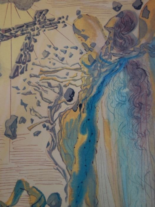 Original Serigraphie auf Keramik – nach Salvador Dalí „L’Eclat des corps glorieux“ – 25×20 cm Zweitbild