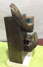 Bronzskulptur – Andrés Gómez „Manos rotas“ – 30×20×15 cm