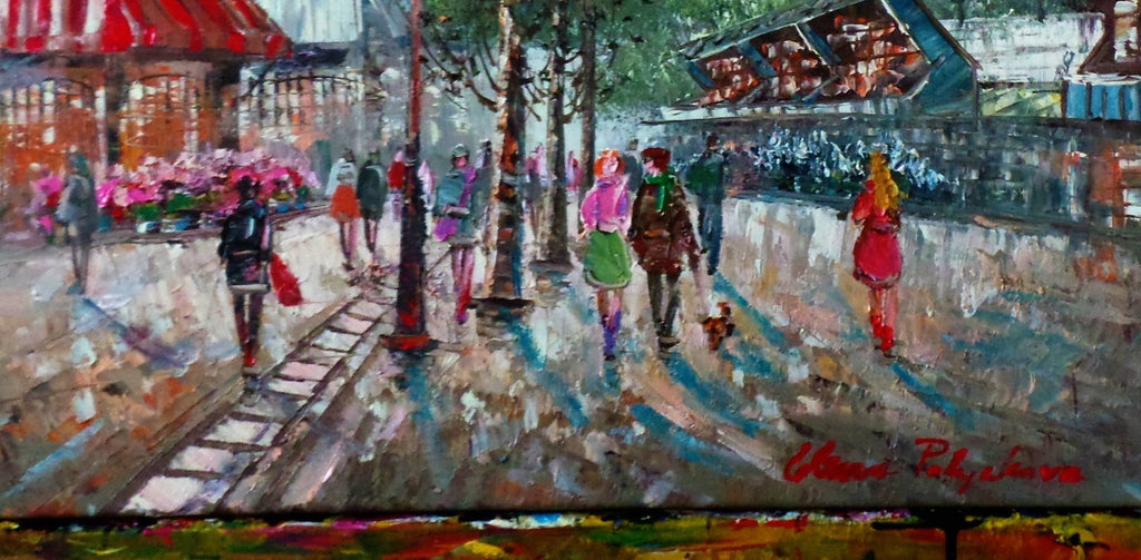 Original Acrylgemälde – Elena Polyakova „Springtime in Paris“ – 50×60 cm