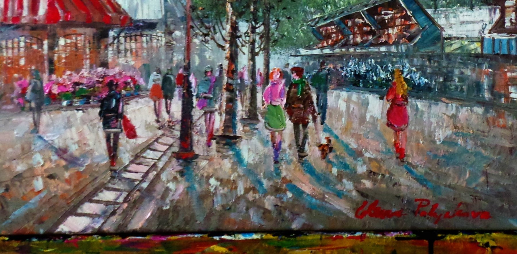 Original Acrylgemälde – Elena Polyakova „Springtime in Paris“ – 50×60 cm