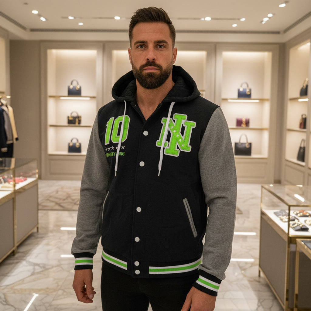 Herren Sweatshirt mit Kapuze (Varsity Style)