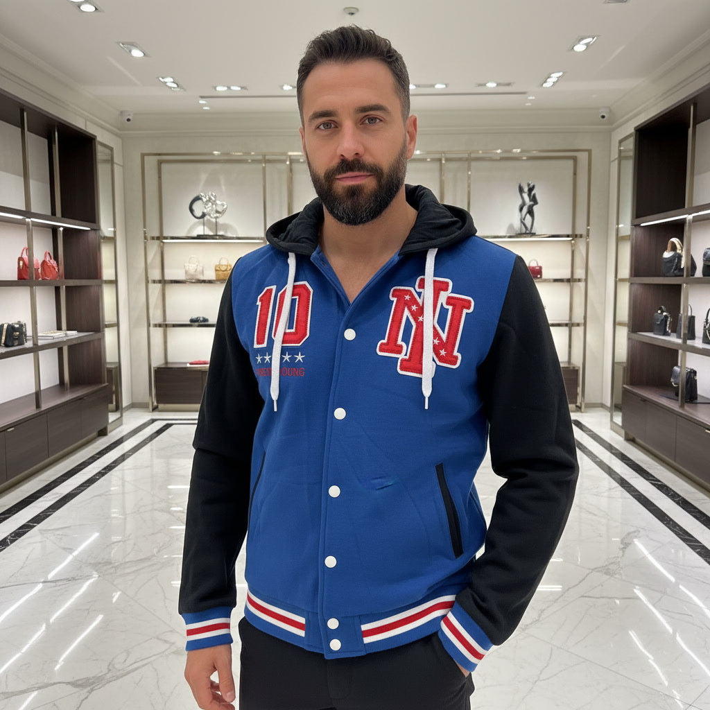 Herren Sweatshirt mit Kapuze (Varsity Style)