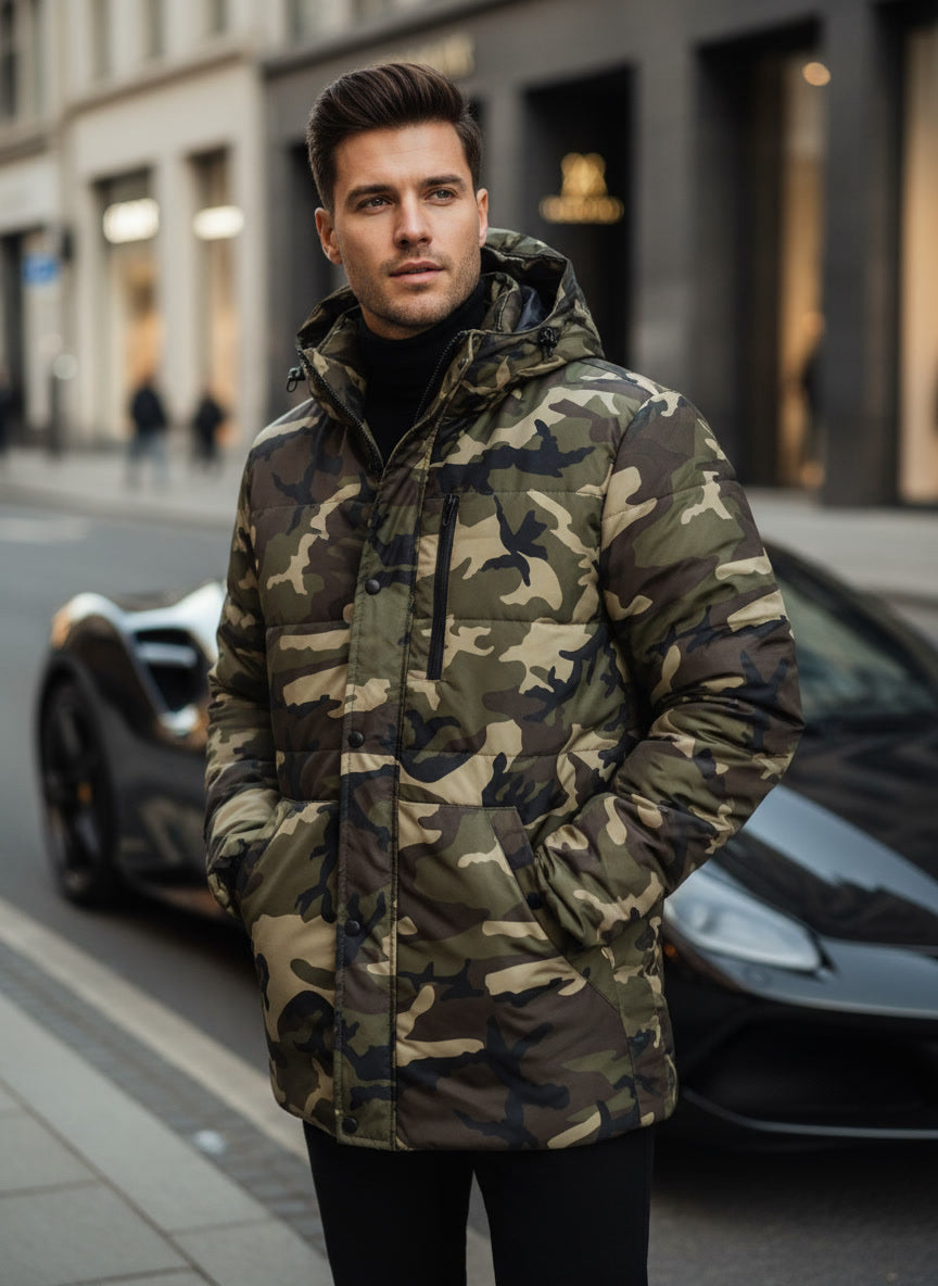 Herren Winterjacke – Beidseitig tragbar (Camo Edition)