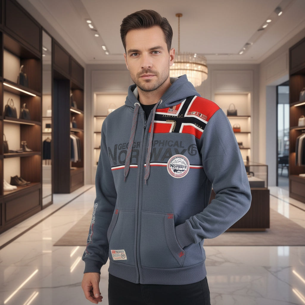 Herren Kapuzenpullover – GEOGRAPHICAL NORWAY