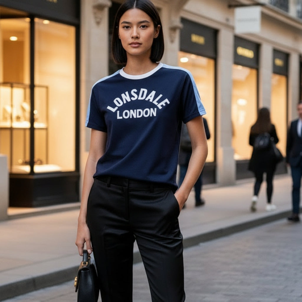 Damen T-Shirt LONSDALE LONDON – Navy/Blau Hauptbild