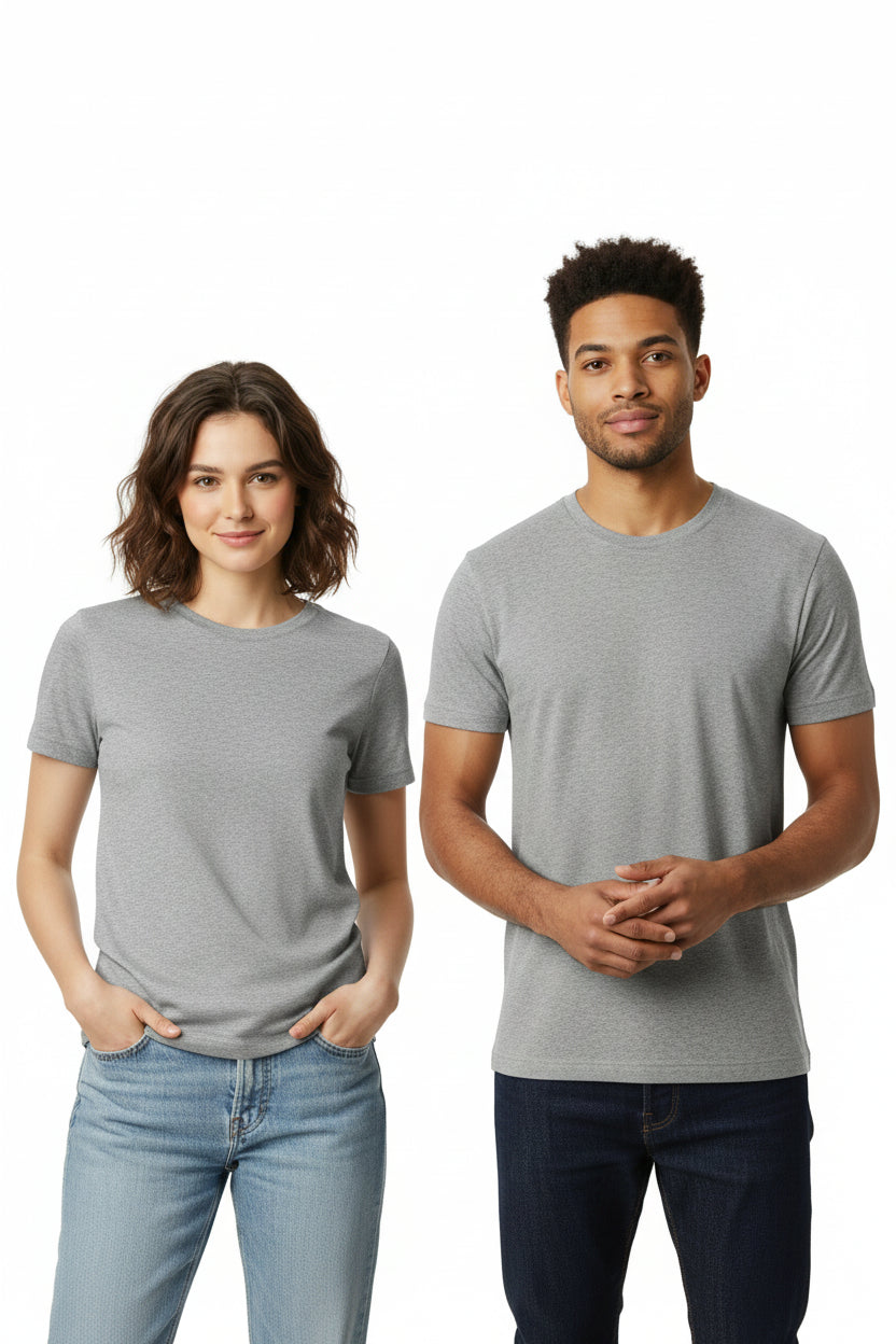 Unisex T-Shirt – Dark Grey Melange – Baumwoll Hauptbild