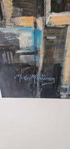 Original Ölbild auf Holzplatte – Muz Martínez „Wake Up New York“ – 80×85 cm