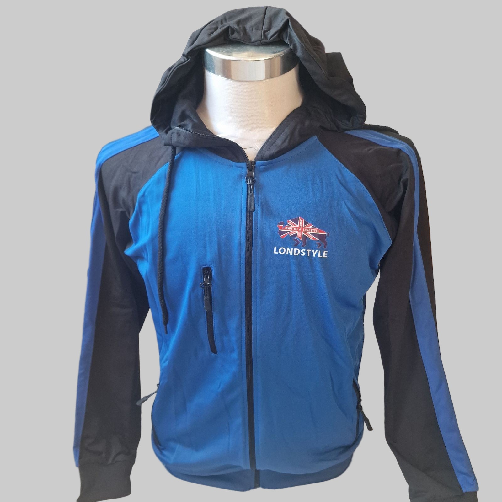 Herren Trainingsanzug LondStyle – Blau/Schwarz mit Kapuze