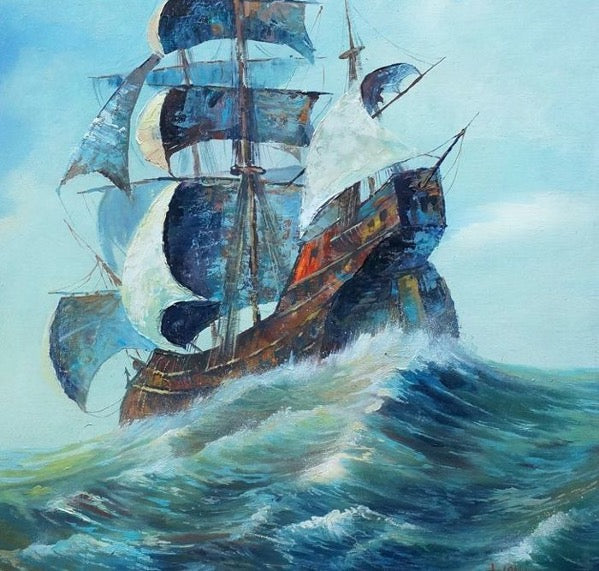 Original Ölgemälde – Aleksander Rymarczyk „Around the World“ 60×50cm Hauptbild